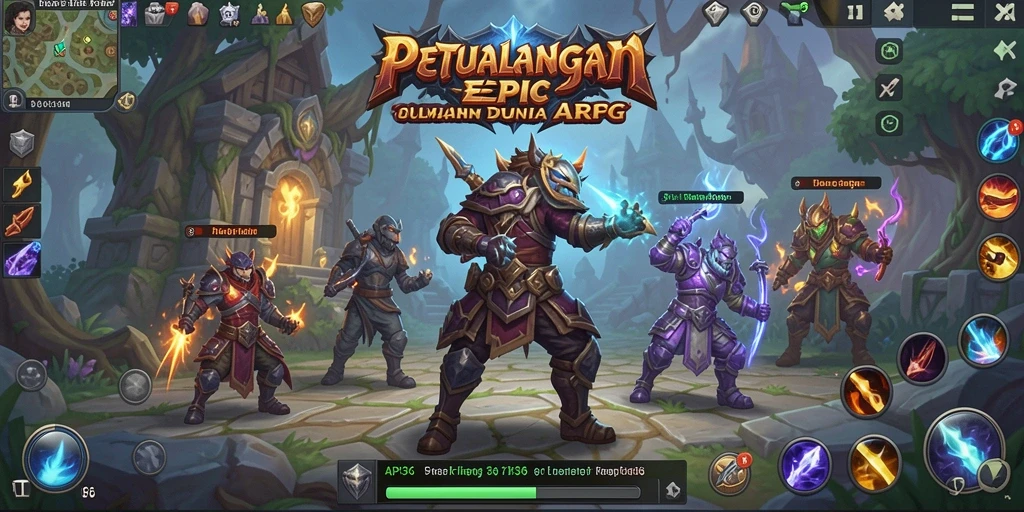 Tampilan gameplay API36 penuh aksi dan petualangan ARPG.