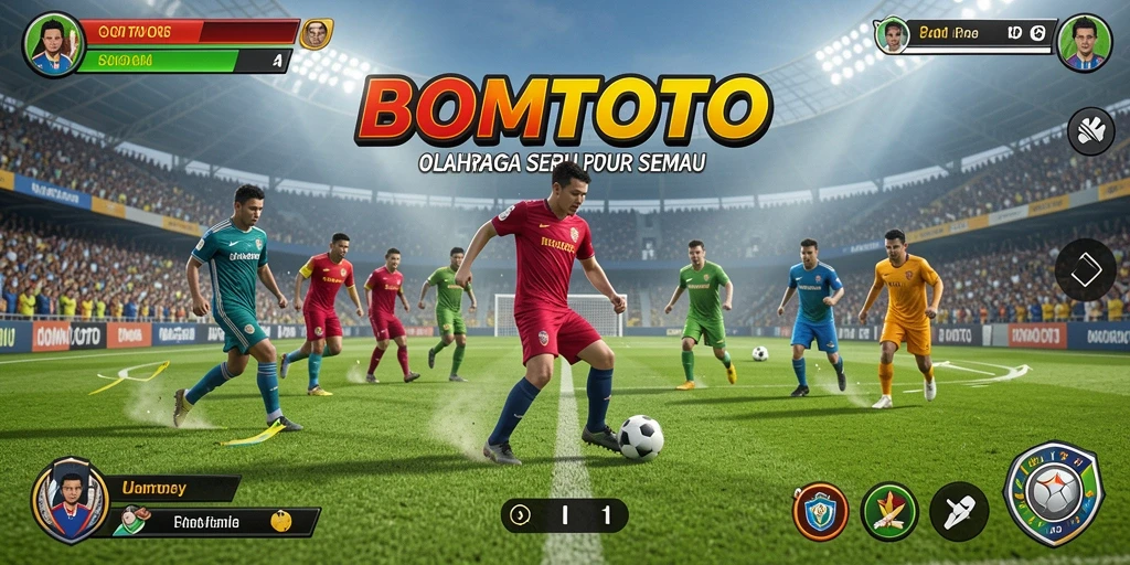 Screenshot gameplay <strong>BOMTOTO</strong> menampilkan aksi olahraga yang seru dan menyenangkan.