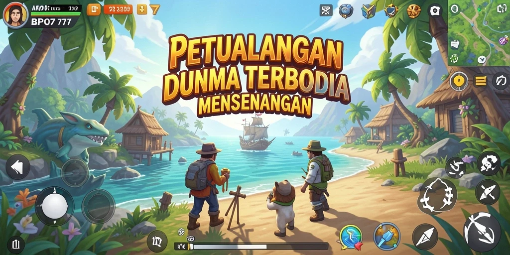Screenshot BPO777 menampilkan pemain menjelajahi dunia terbuka yang indah.