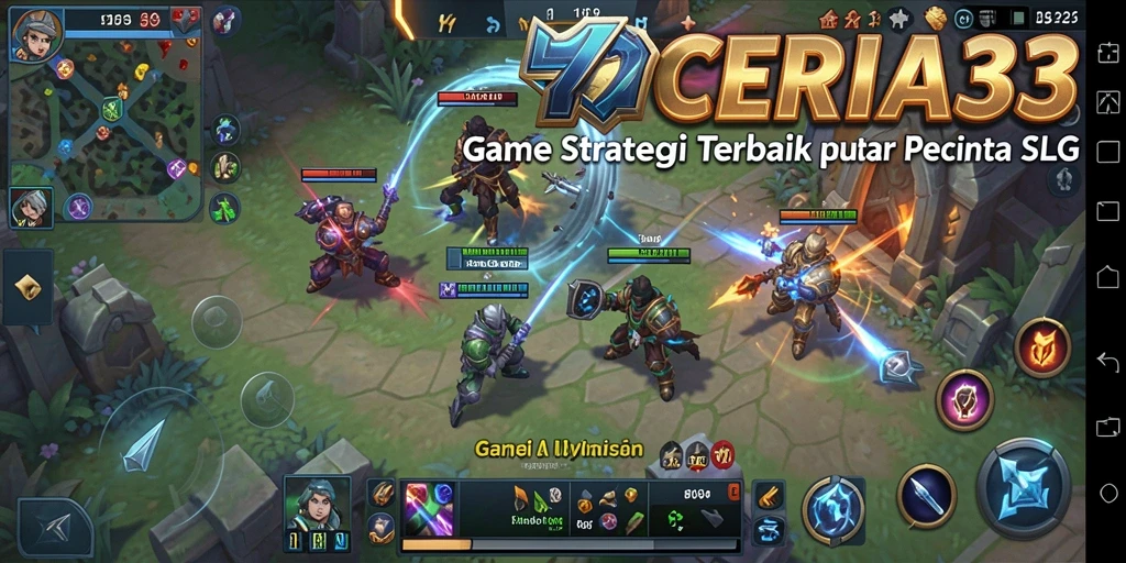 Tangkapan layar gameplay CERIA33 menunjukkan aksi mendebarkan dalam membangun strategi SLG.