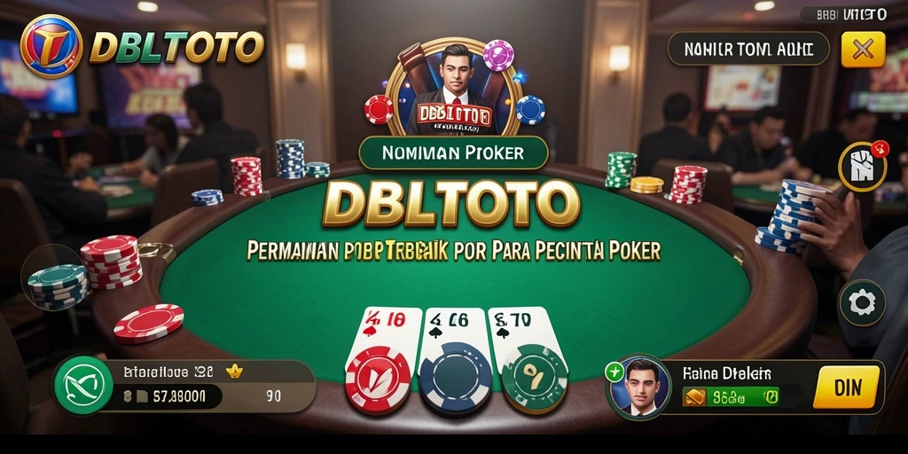 Screenshot gameplay DBLTOTO menampilkan aksi seru Poker yang mendebarkan.