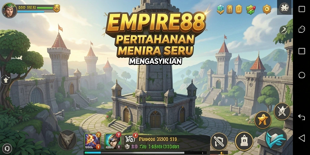 Tampilan gameplay menawan dari EMPIRE88 dalam pertahanan menara.