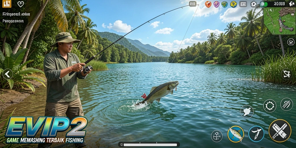 Tangkapan besar dan suasana memancing yang realistis dalam game EVIP2.