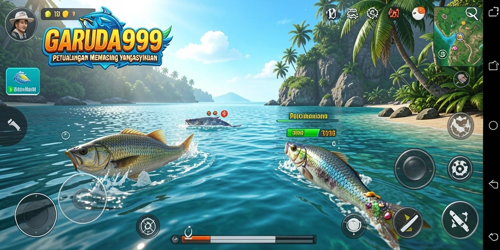 Gameplay menampilkan momen memancing yang seru dan menantang.