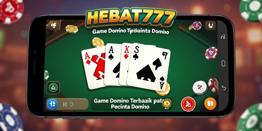 Tampilan gameplay Domino yang seru di HEBAT777.