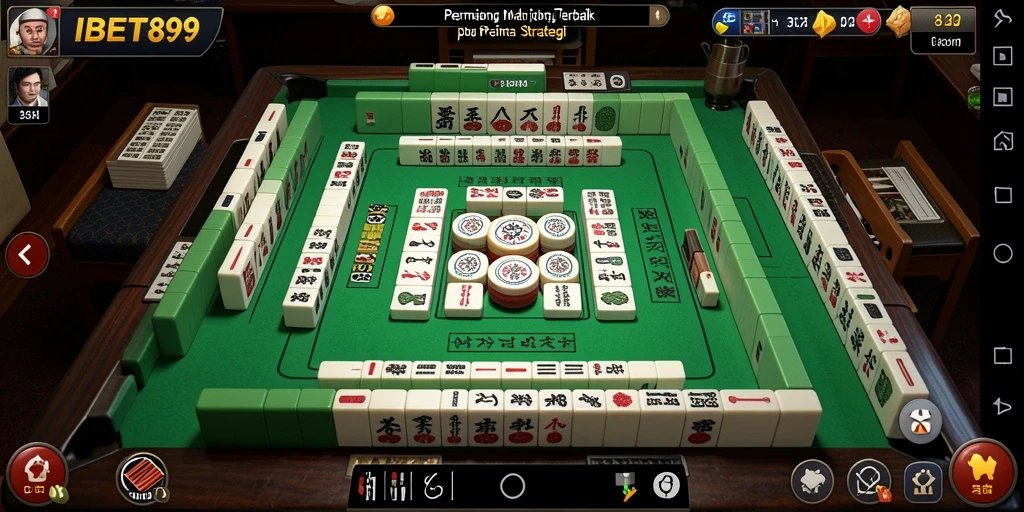 Tangkapan layar utama IBET899 menampilkan gameplay Mahjong yang seru.
