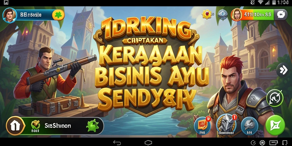 Tangkapan layar gameplay IDRKING menampilkan aksi membangun kerajaan bisnis.