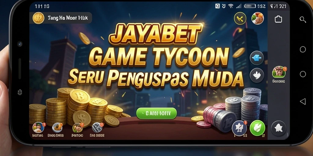 Screenshot utama JAYABET menampilkan aksi manajemen bisnis yang dinamis.
