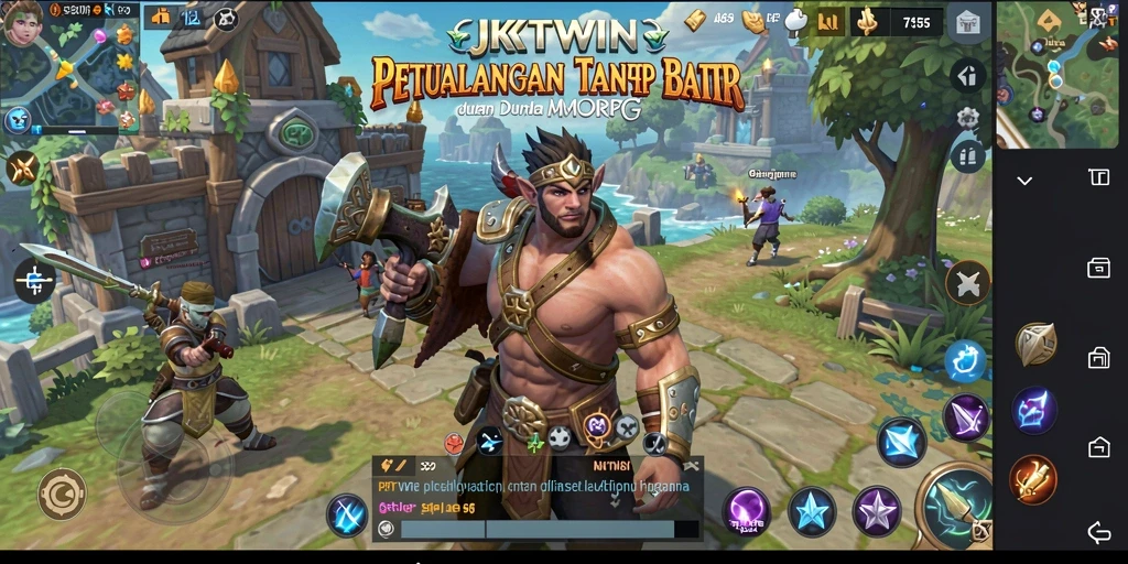 Screenshot JKTWIN menampilkan aksi seru dalam gameplay MMORPG.