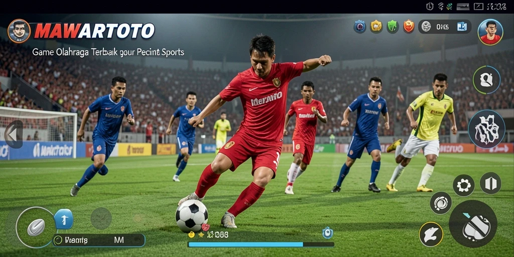 Tangkapan layar utama gameplay <strong>MAWARTOTO</strong> menampilkan aksi seru dalam permainan olahraga.
