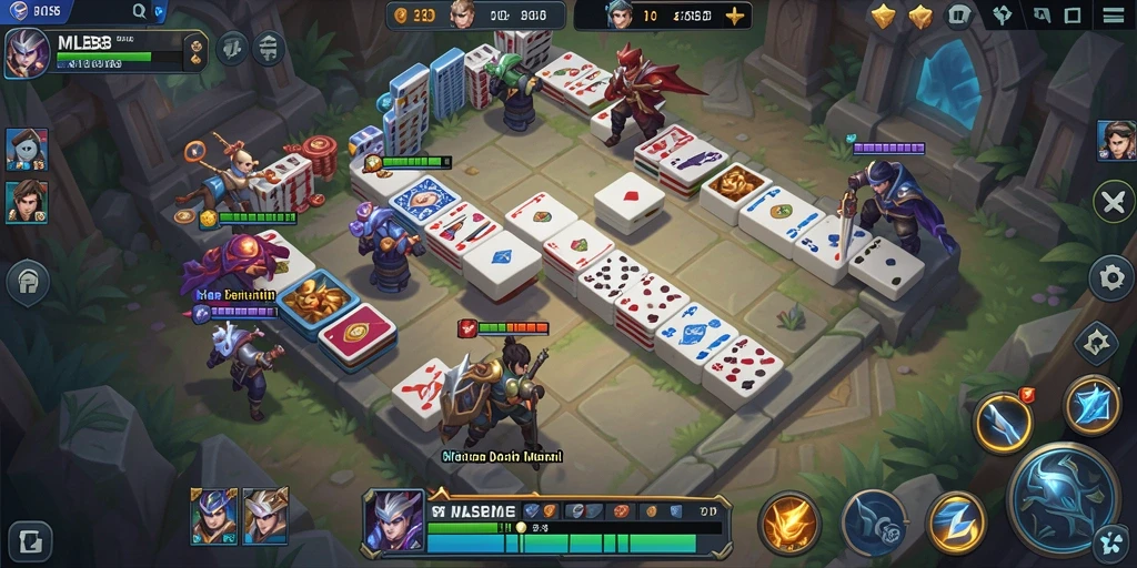 Menampilkan gameplay seru dari permainan Domino di MLBB8.