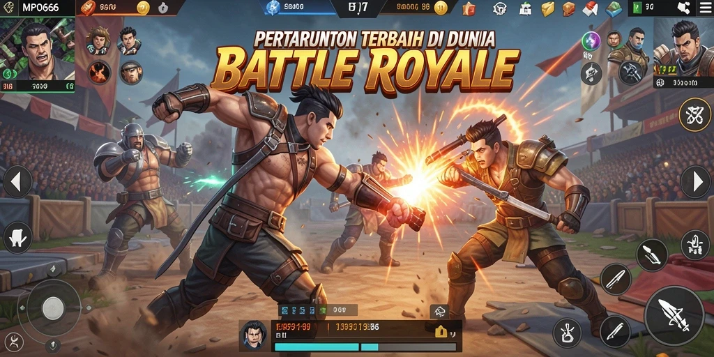 Gameplay seru dalam pertarungan Battle Royale di MPO666.