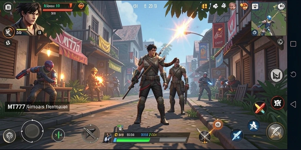 Tangkapan layar gameplay MT777 yang menunjukkan aksi simulasi mendebarkan.