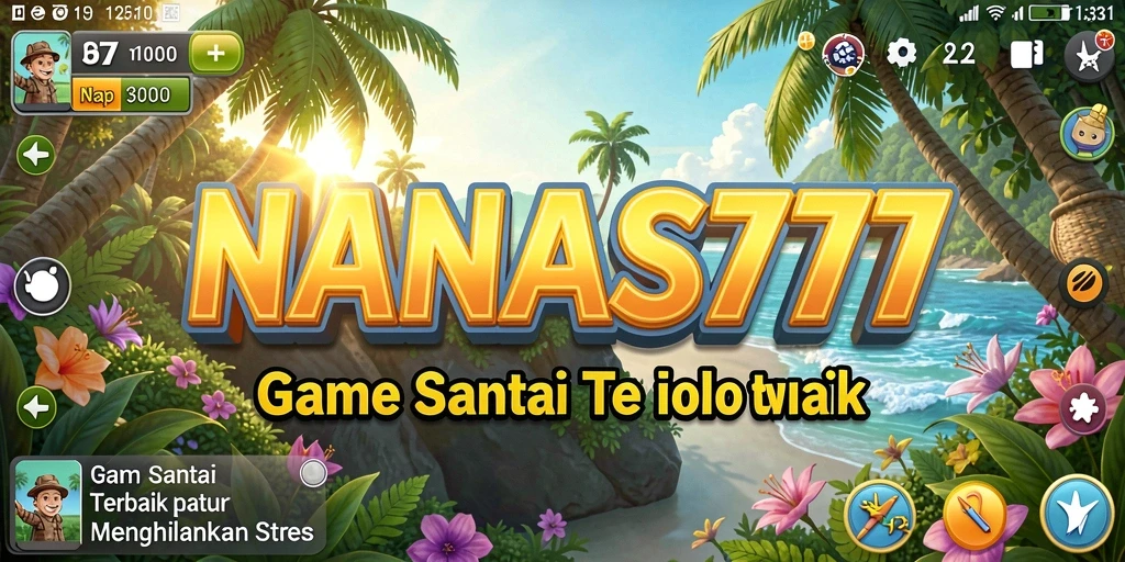 Tampilan gameplay NANAS777 yang ceria dan menyenangkan.