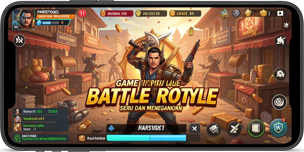 Tangkapan layar PARISTOGEL menampilkan aksi seru dalam permainan Battle Royale.