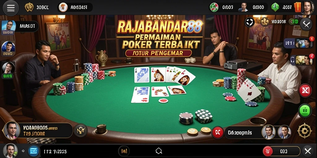 Tampilan menarik permainan Poker di RAJABANDAR88.