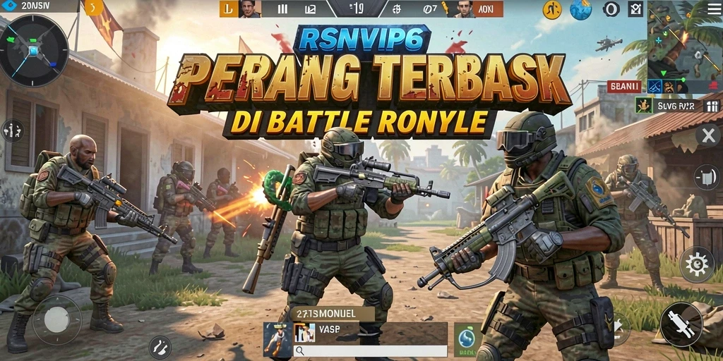 Gameplay seru dari RSNVIP6 dalam pertempuran Battle Royale.