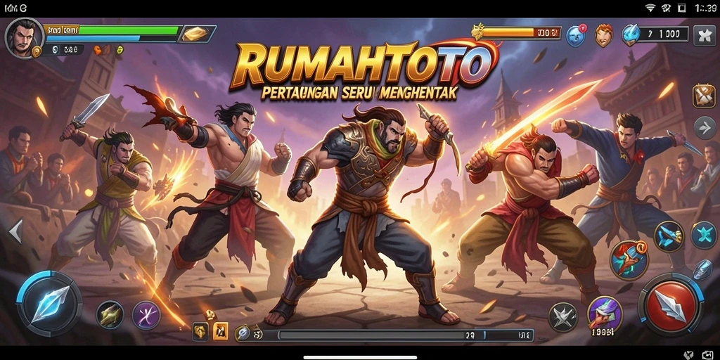 Tampilan gameplay RUMAHTOTO yang penuh aksi dan mendebarkan.