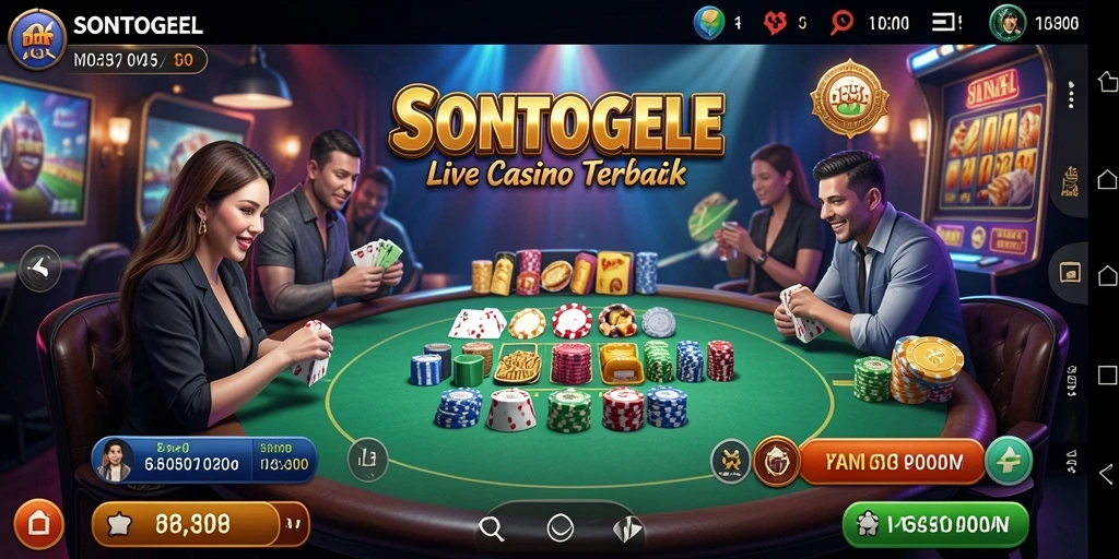 Tampilan menarik dari gameplay Live Casino di SONTOGEL.