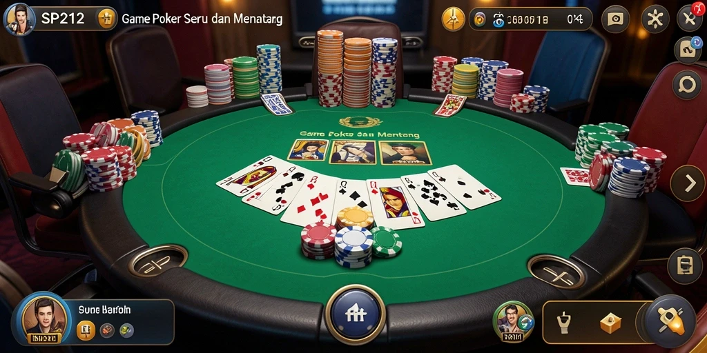 Tampilan gameplay SP212 yang menarik dan penuh aksi poker.