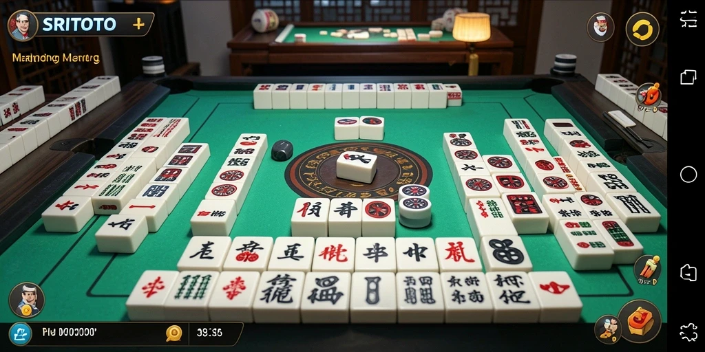 Tangkapan layar gameplay SRITOTO menampilkan papan Mahjong yang memukau.