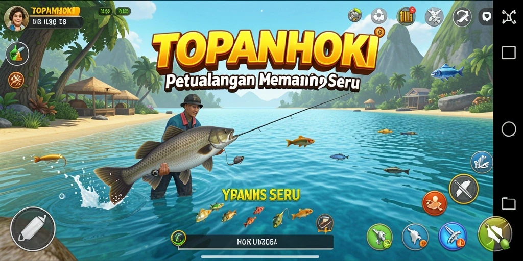 Tangkapan ikan yang megah dari gameplay TOPANHOKI.