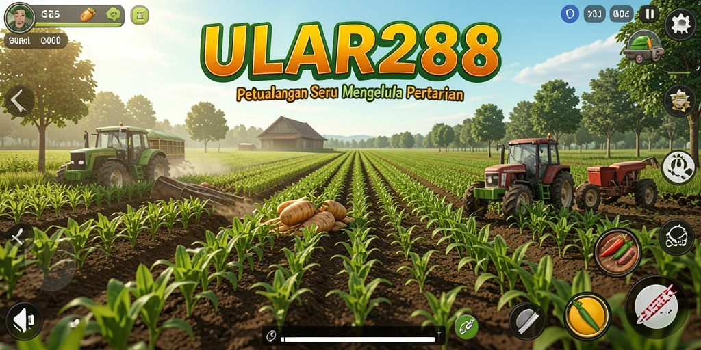Screenshot ULAR288 dengan tampilan gameplay pertanian yang seru.